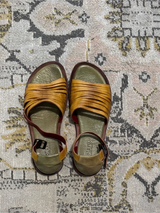 Bed Stu Shoes - Bed Stu Yellow and Green Strappy Sandals